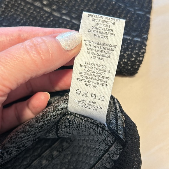NWT THAKOON Lace Jacquard Mini Crewneck Sweater Black XL - Picture 6 of 9